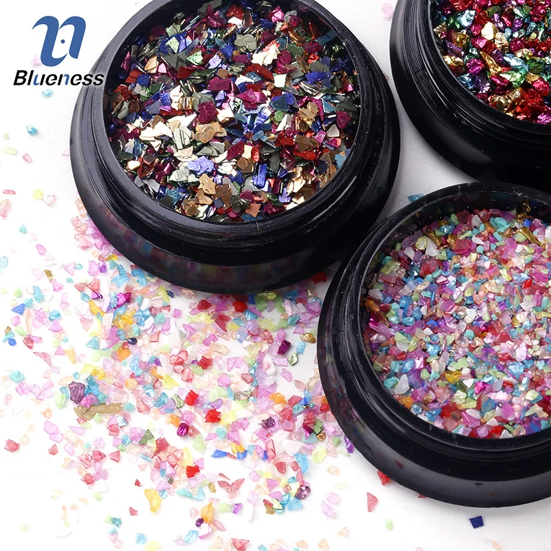 Blueness 1 коробка маникюрные украшения для дизайна ногтей цветные прозрачные