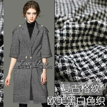 

Retro plaid yarn-dyed jacquard fabric high-end dress jacket cotton jacquard fabric wholesale cotton cloth
