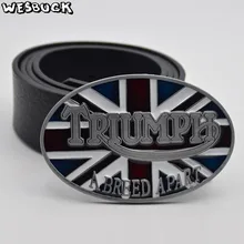 5 PCS MOQ WesBuck Brand Belt Buckle New Style British flag TRIUMPH belt buckle Oval Metal Classic Belt Buckles With PU Belt 5 PCS MOQ WesBuck Brand Belt Buckle New Style British flag TRIUMPH belt buckle Oval Metal Classic Belt Buckles With PU Belt