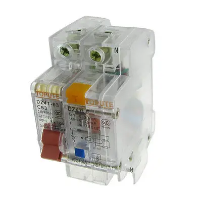 

AC 230V 400V 63A 1P+N Transparent Residual Current Circuit Breaker RCCB