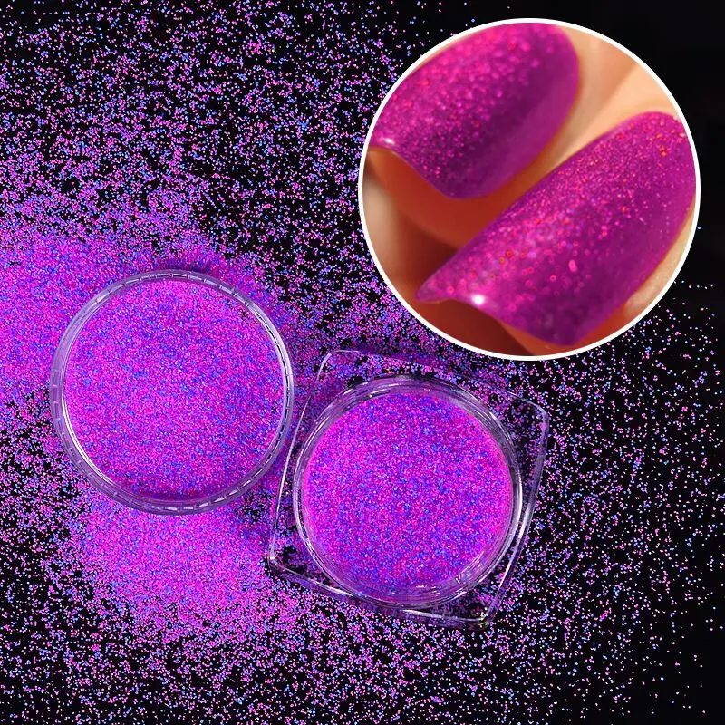 

ZKO 1 Bottle Sugar Nail Glitter Powder Dust 3D Tip Rhinestone Nails Tools Nail Art Decoration Polish Dark Shinning Glitters