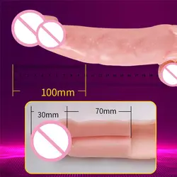Толстый презерватив Силиконовые пениса удлинитель фаллоимитатор для увеличения пениса рукавный презерватив Задержка эякуляции игрушки