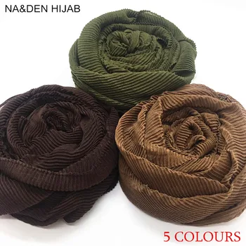 

Super soft contton crumpled scarf Sell pure color shawl Soft warm scarf Muslim women cover their heads 10pcs/lot fast shipping