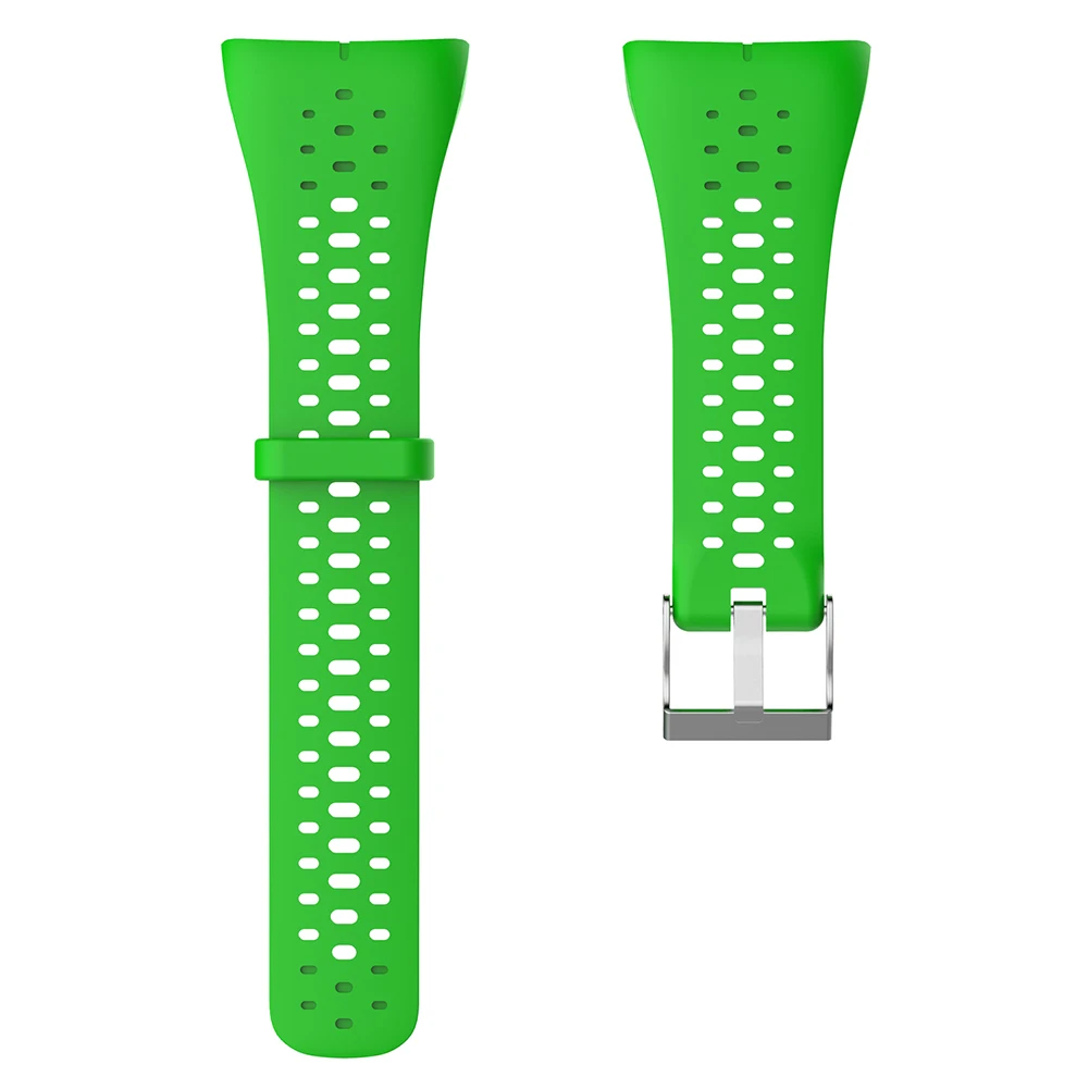 Красочный спортивный Полый Силиконовый ремешок для часов Ремешок для Polar M400/430 gps умный Браслет - Цвет: Зеленый