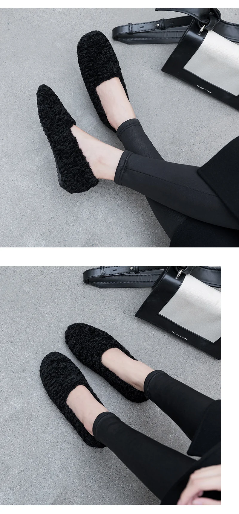 winter women real sheep fur loafers curly furry soft casual flat snow vacation non-slip cute young ladies luxury fashion shoes