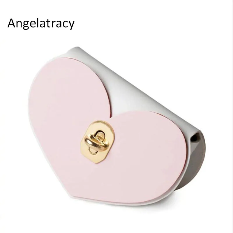 

Angelatracy 2018 New Arrival OL Office Lady Minimalist Solid Versatile Heart Shape Women's Handbag Bag Messenger Crossbody Bag