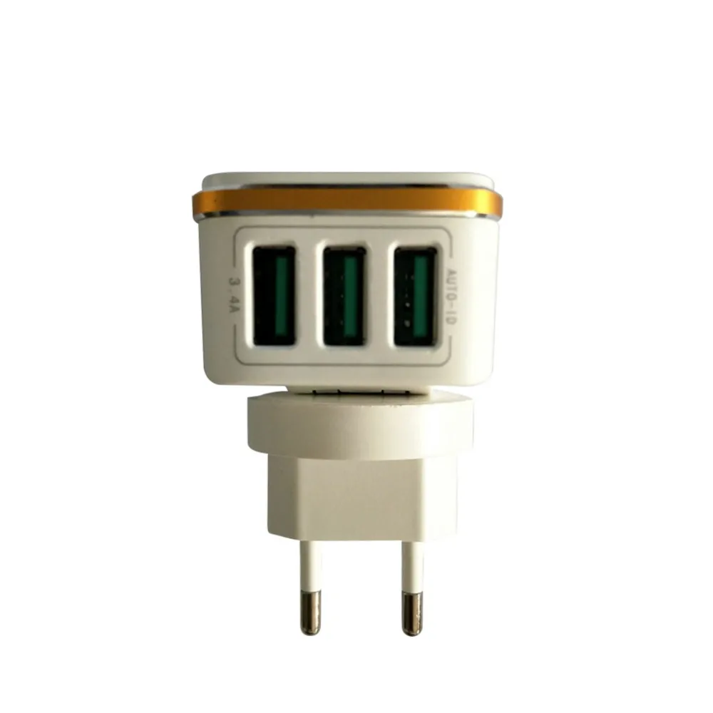 

2018 USB charger 5v3.4a mobile charger 3usb multifunction mobile phone rechargeable charging head