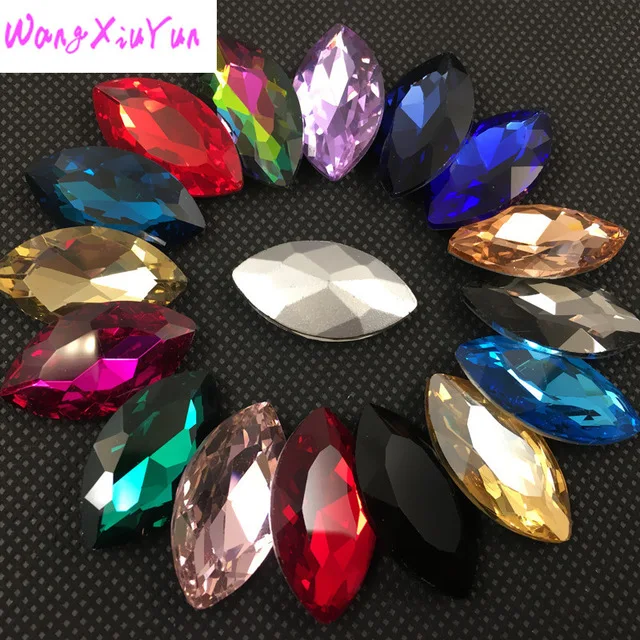 More-colors-3x6-4x8-5x10-6x12-7x15-9x18-13x27-17x32mm-Navette-Rhinestone-Gass-Crystal-Pointback-Marquise