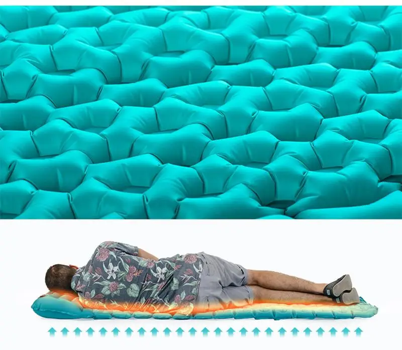Коврик для сна Сверхлегкий влагостойкий наземный коврик с подушкой надувной матрас уличная кровать палатка туристические коврики рот надувание