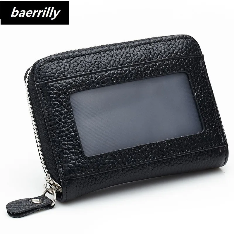 

Famous Brand Premium Cowhide Genuine Leather Unisex Universal Zipper Key Wallets Holders Fashion Women & Men Housekeepers