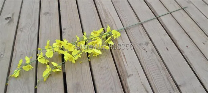Цветы Oncidium 94 см/3" длина 10 шт./лот искусственные орхидеи белый/желтый/розовый/фиолетовый/зеленый/оранжевый для свадьбы цветок
