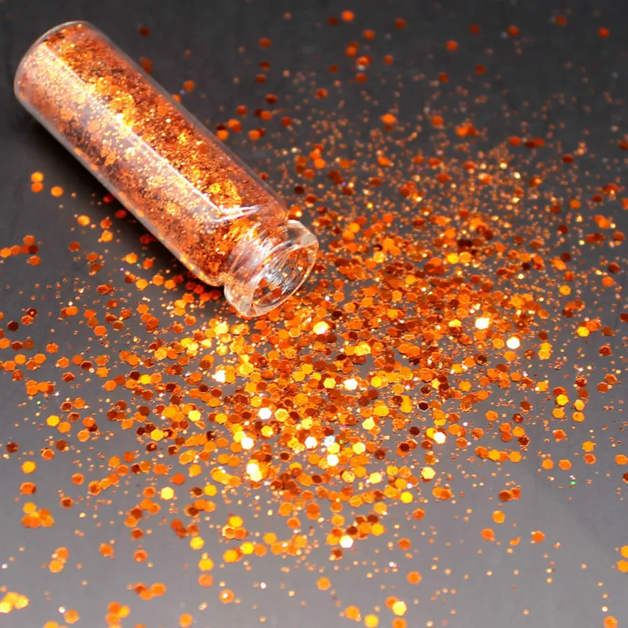 

1 Bottle Deep Gold Holographic Sequin Glitter Shimmer Diamond Eye Shiny Skin Highlighter Face Glitter Festival Makeup Shinning