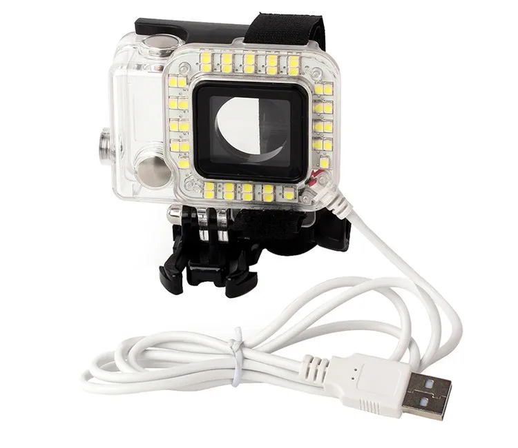 Lbkafa USB 20 светодиодный заполнить кольцо объектива вспышкой для GoPro Hero 4 3+ Камера чехол с ремешком лампа для GoPro Light Go Pro Интимные аксессуары