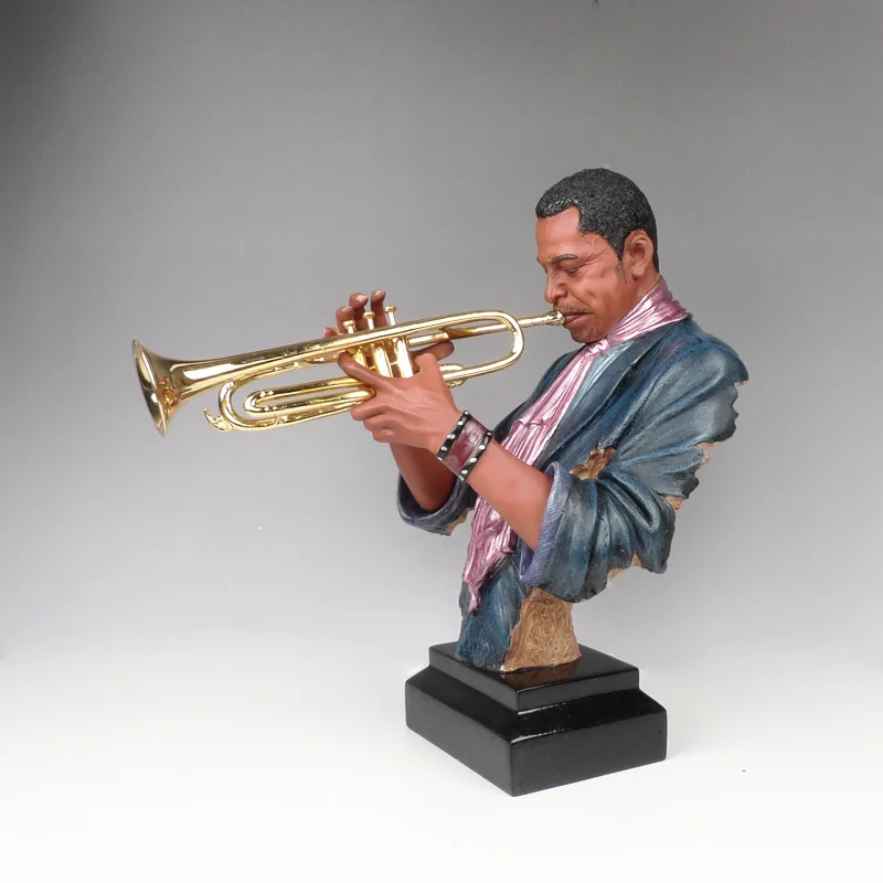 European and American Trumpet Player Resin Figures Trumpeter Model Home