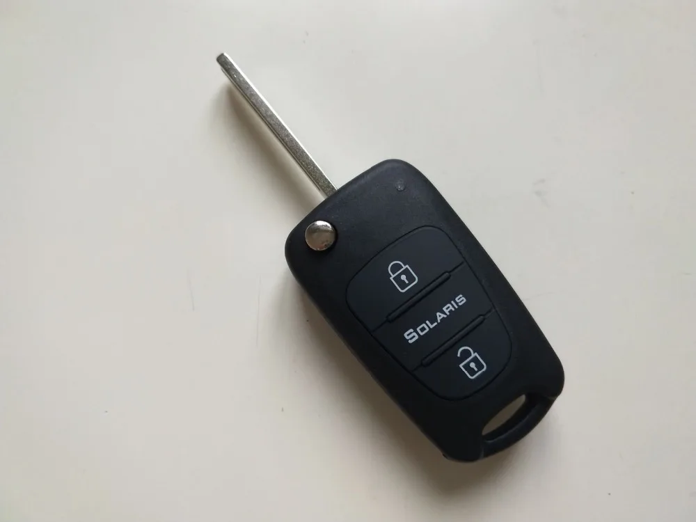 3 кнопки Замена откидной Складной Дистанционный чехол для ключей Hyundai Solaris FOB