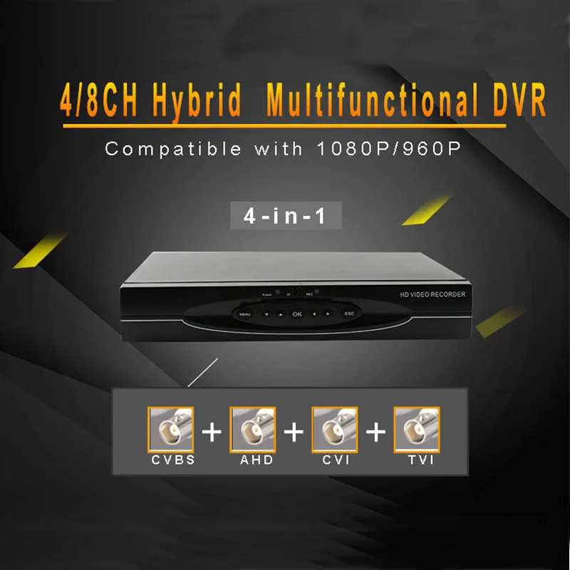 N_eye DVR 4CH Гибридный Профессиональный CCTV DVR 4в1 видео запись наблюдения цифровая видео запись для CCTV для аналоговой AHD ip-камеры