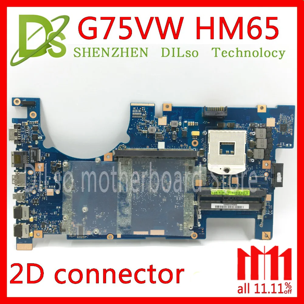 KEFU G75VW motherboard for ASUS G75VW G75V G75VX support 2D connector 4 Memory slot ddr3 HM65 laptop motherboard KEFU G75VW motherboard for ASUS G75VW G75V G75VX support 2D connector 4 Memory slot ddr3 HM65 laptop motherboard