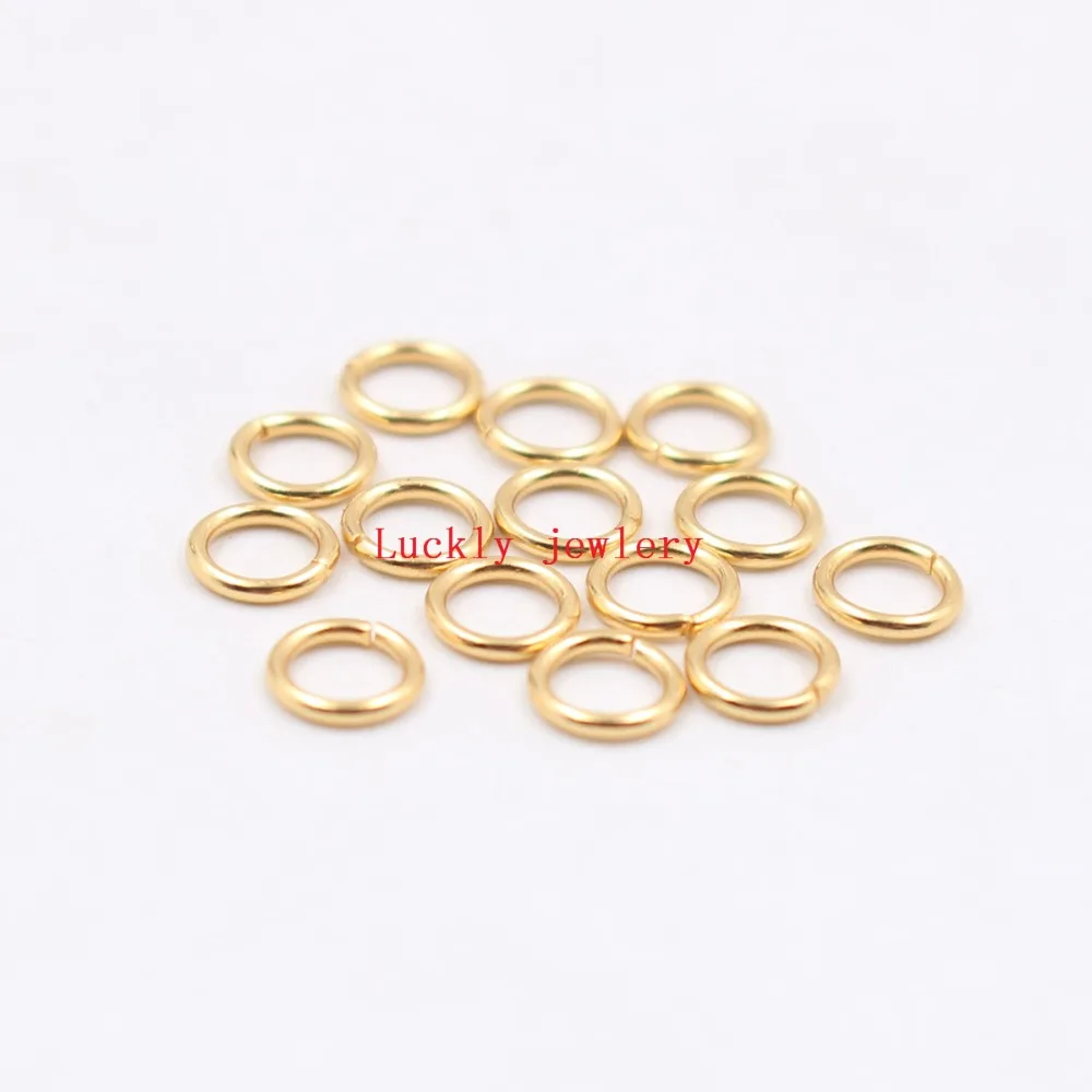 

Lot 200pcs more size Gold Stainless Steel Jump Ring Open Ring Jewelry Finding accessories Fit for DIY Necklace Bracelet