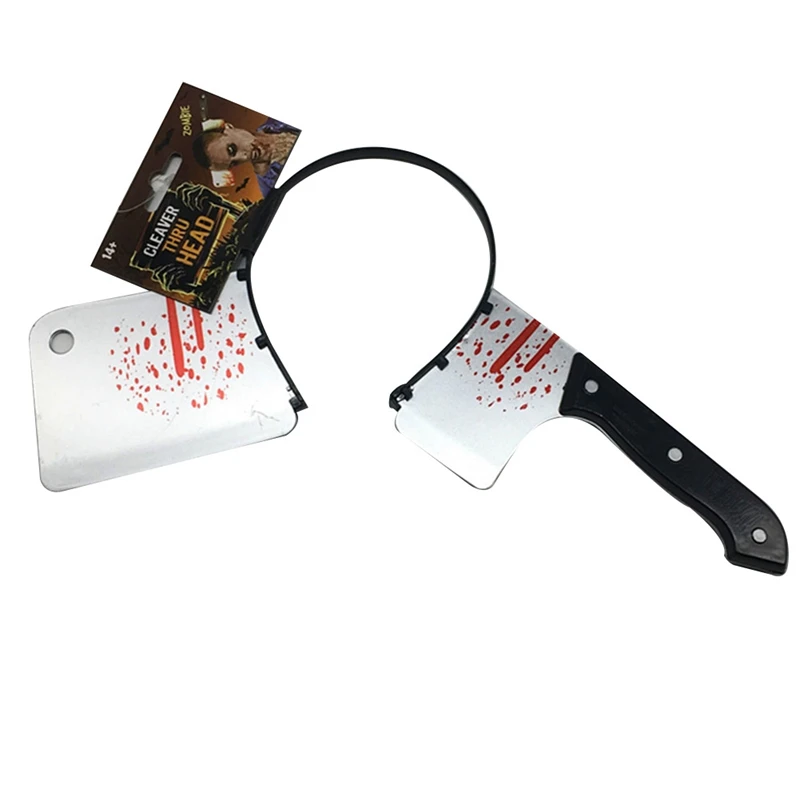 

Prank Joke Toy Halloween Zombie Horror Prop Scissors Axe Cosplay Fancy Dress Headband Magic Props Simulation Weapon Toy