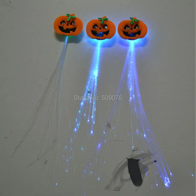 

Free shipping 10pcs/lot led optical fibre braid multicolor led light braid led pumpkin braid flash headwear for halloween