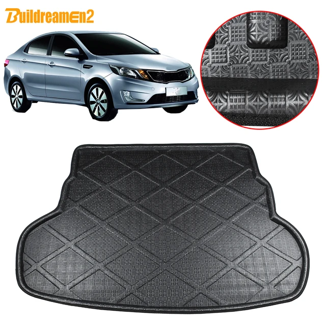 Protect Your Car Trunk with Buildreamen2 For Kia K2 Pride Rio Sedan Car Tray Boot Liner Tail Trunk Mat