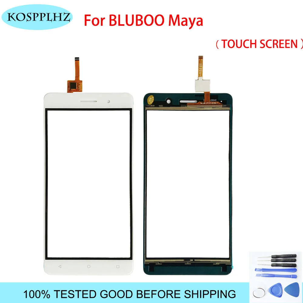 Белый/золотой 5 дюймов переднее внешнее стекло для BLUBOO MAYA сенсорный экран