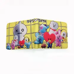 1 шт. очаровательны БЦ BT21 женские кошельки корейский кошелек студент кошелек портмоне держатель для карт косплэй фигурку игрушки