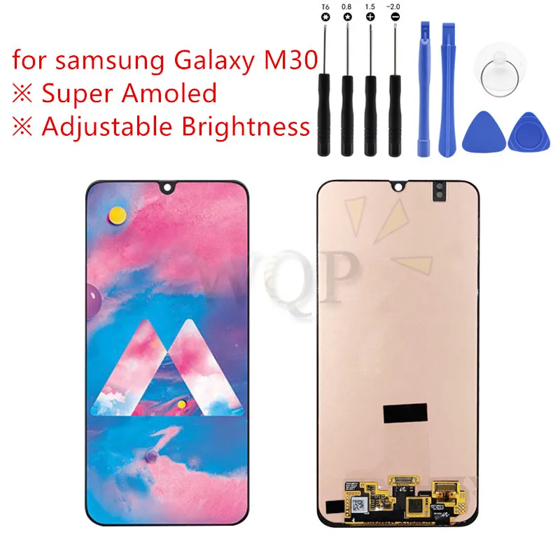 Super amoled для samsung Galaxy M30 2019 M305 ЖК-дисплей Дисплей Сенсорный экран планшета Ассамблеи