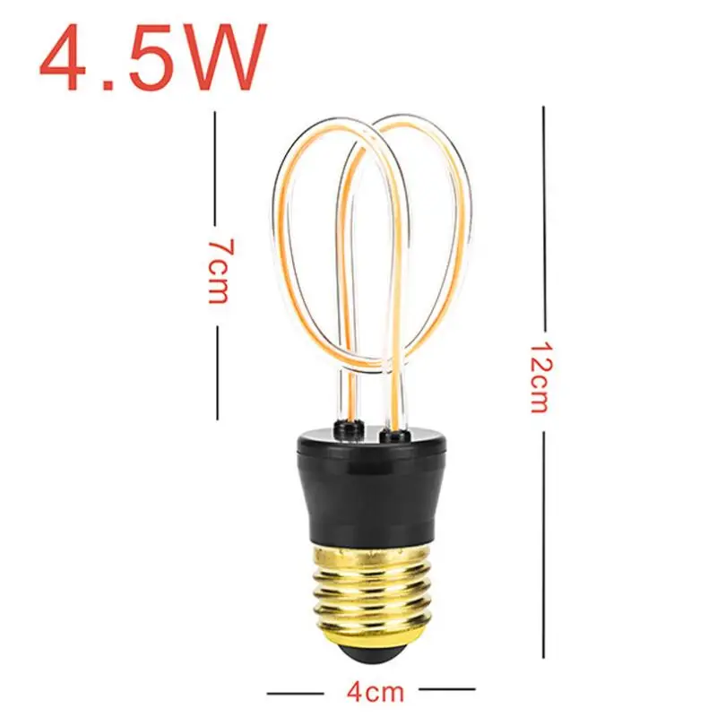 Ретро E27 AC220V AC230V AC240V 4 W 4,5 W домашний бар отель украшение 2200 K светодиодный ламповая нить Blub Свеча Освещение