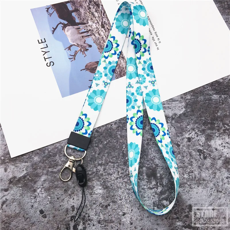 فان غوغ مليء بالنجوم ليلة قسط الحبل الرقبة حزام للمفاتيح ID بطاقة رياضة أحزمة هاتف المحمول USB شارة حامل DIY شنق حبل الوهق