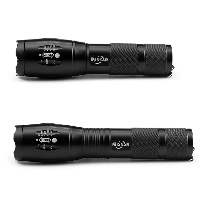 ZK59 Portable LED Flashlight LED Torch Zoomable Flashlight 4000LM E17 CREE XM-L T6 LED 5 Mode Light For 18650 or 3xAAA Battery 17