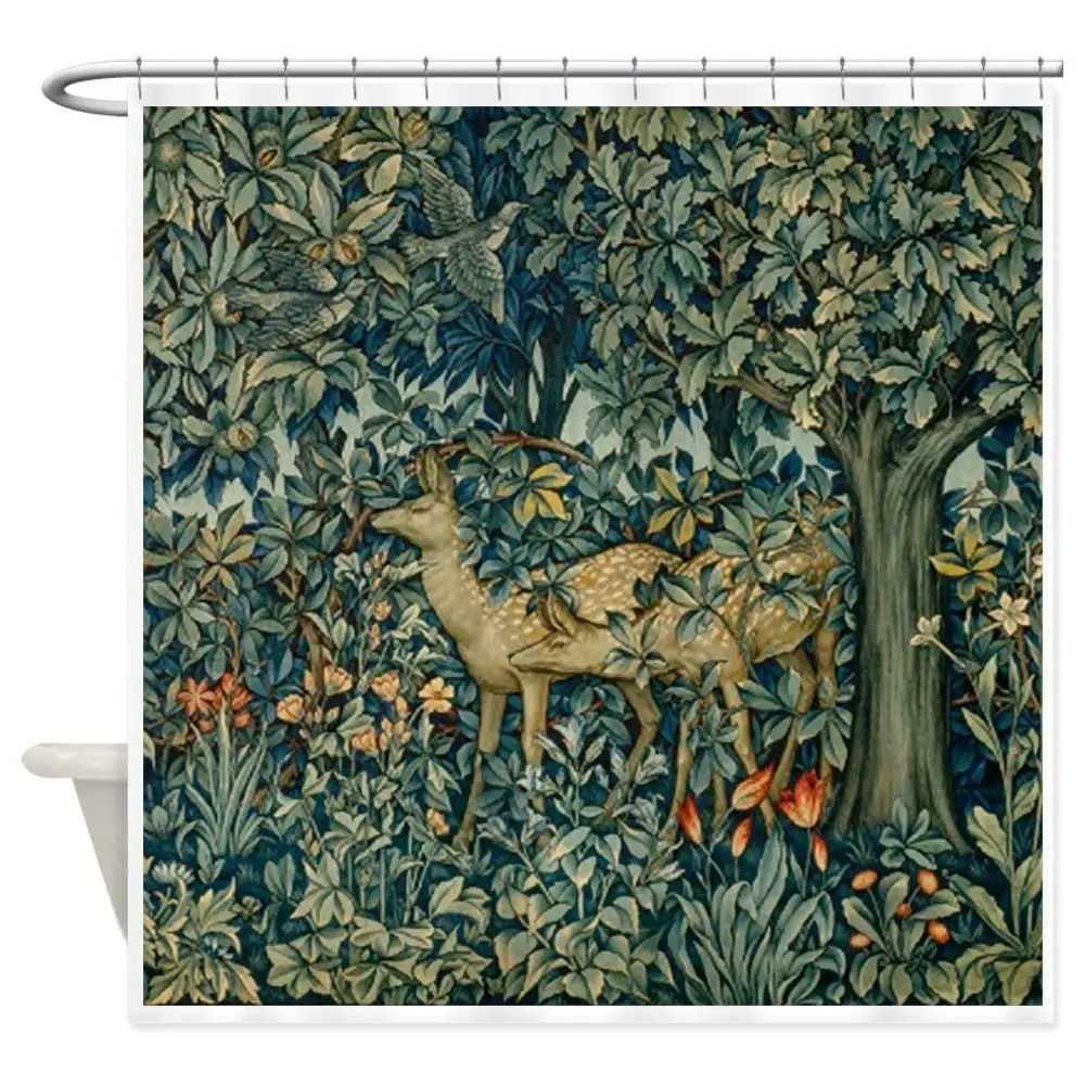 

William Morris Greenery Decorative Fabric Shower Curtain