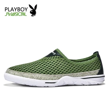 

PLAYBOY 2016 New Summer Men Shoes Breathable Male Casual Shoes Fashion Chaussure Homme Mesh Zapatos Hombre Outdoor Men Shoes