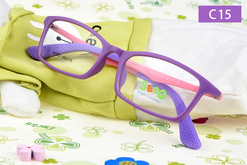 SECG весенние петли тонкие сверхлегкие детские очки в оправе гибкие оптические силиконовые детские очки по рецепту