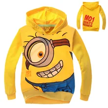 boys clothes despicable me 2 minion child spring autumn hoodies Tops Tees cartoon minions Sweater T shirt baby boy clothes