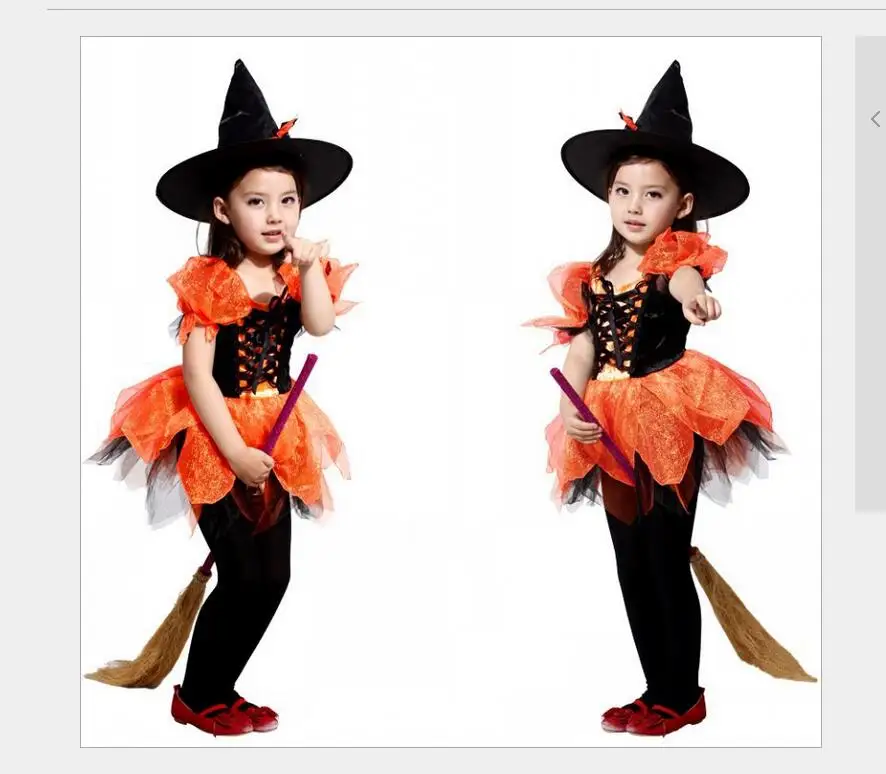 

Halloween Children's Day Children Kids Baby Girl Witch Dress Witch Costume Costumes Bow-knot Party Cosplay Performance Clothes