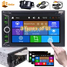 Wireless backup camear+Car Stereo Bluetooth Double Din Radio In Dash Multimedia Player 6.2” Full-Touch screen DVD+Backup Camera