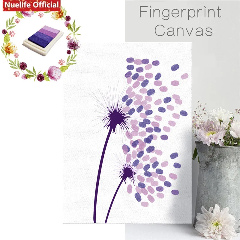 

finger doodle dandelion pattern wedding party birthday fingerprint sign in painting sofa background decoration wall stickers