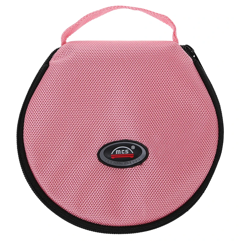 

SODIAL(R) Pink Nylon 20 Pcs Capacity CD DVD Holder Round Wallet Case Filing Products Pencil Pen Case Bag File document bag
