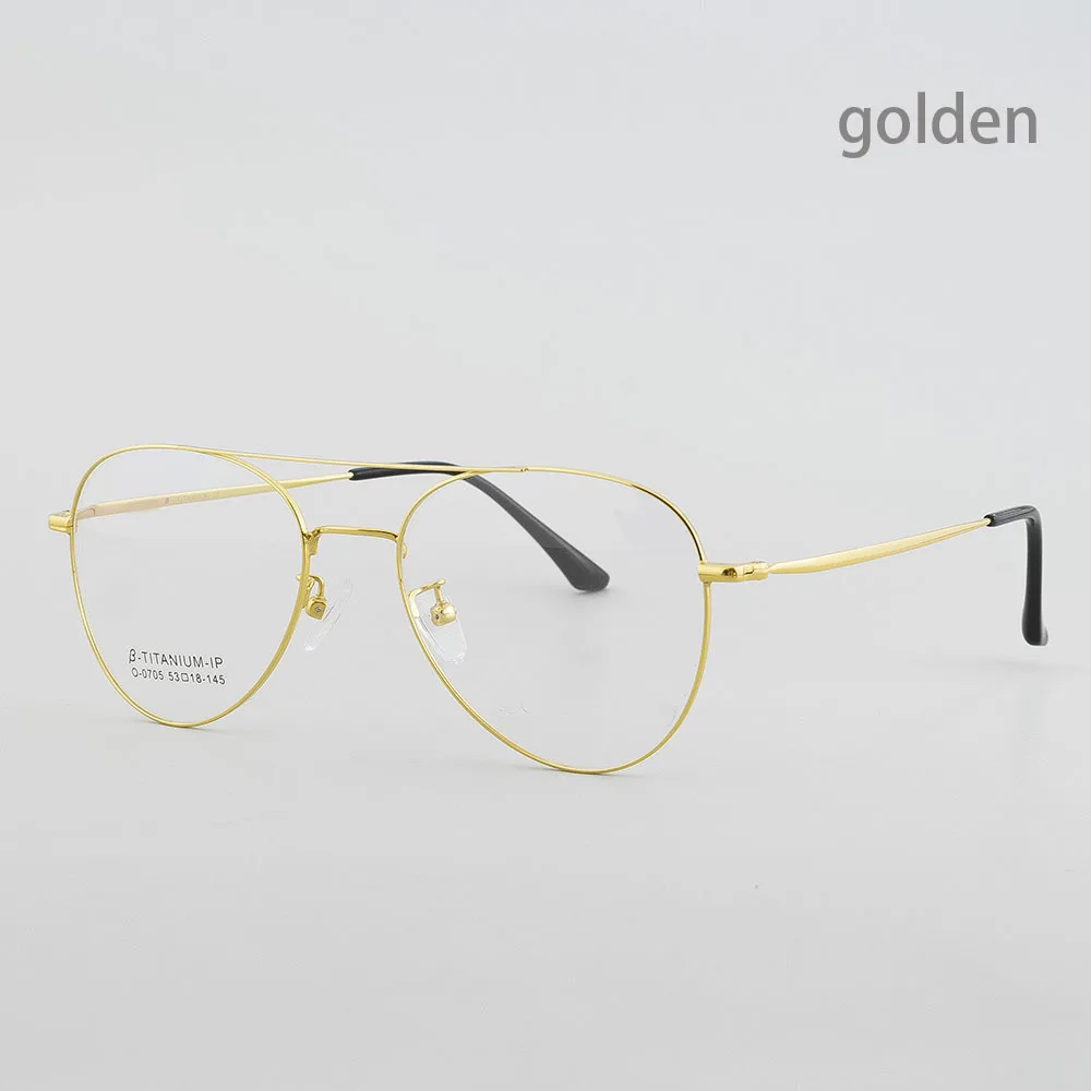 

Wholesale 10pcs/lot Titanium Optical Frame fashion style women men eyeglasses full rim golden silver black eyewear brand Design