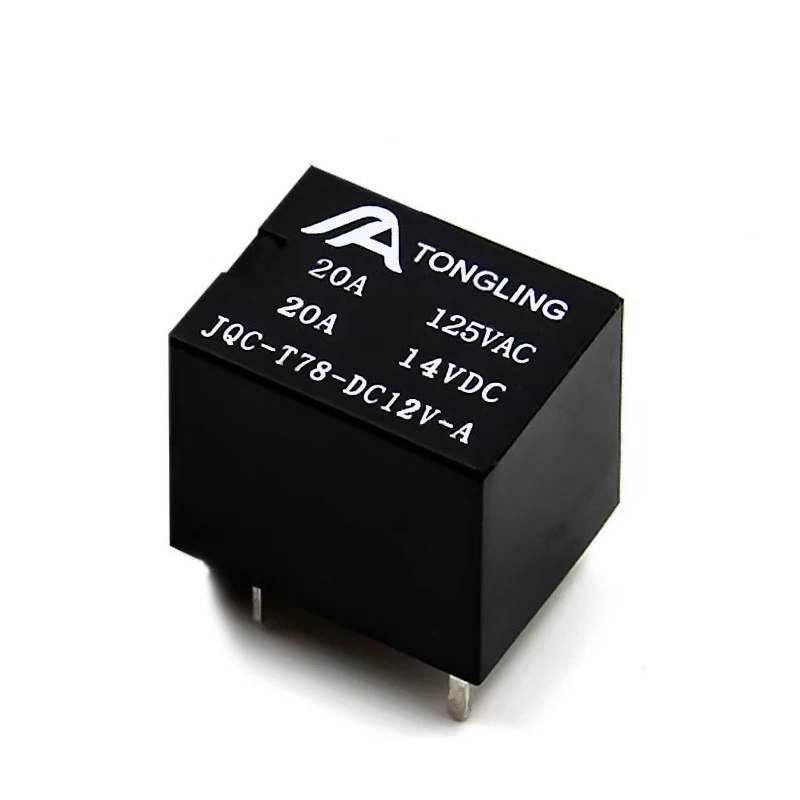 

20A 4 Pin DC 5V 12V 24V Small Electromagnetic Relay T78