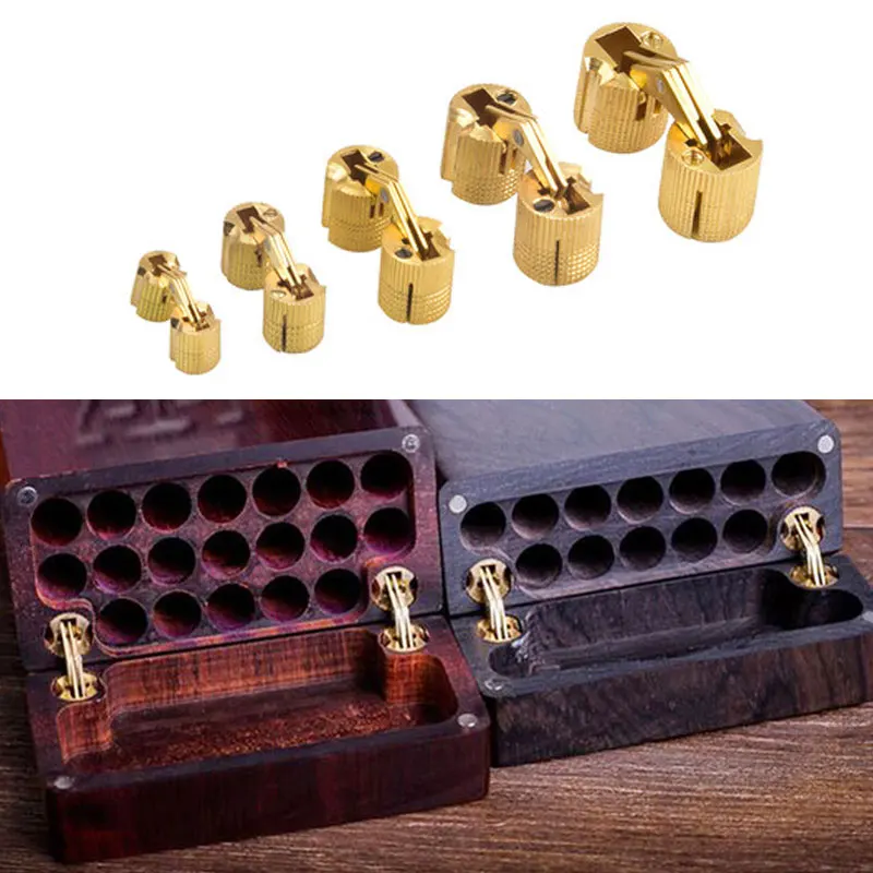 

Copper Barrel Hinges Cylindrical Hidden Cabinet Concealed Invisible Brass Hinges Mount Door Furniture Hardware 8/10/12/14/16/18