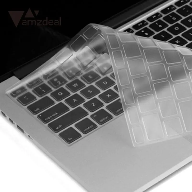 amzdeal Clear Silicone Keyboard Protector Cover Film For Macbook Air 13