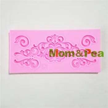 

Mom&Pea 1300 Free Shipping Floral Silicone Mold Cake Decoration Fondant Cake 3D Mold Food Grade