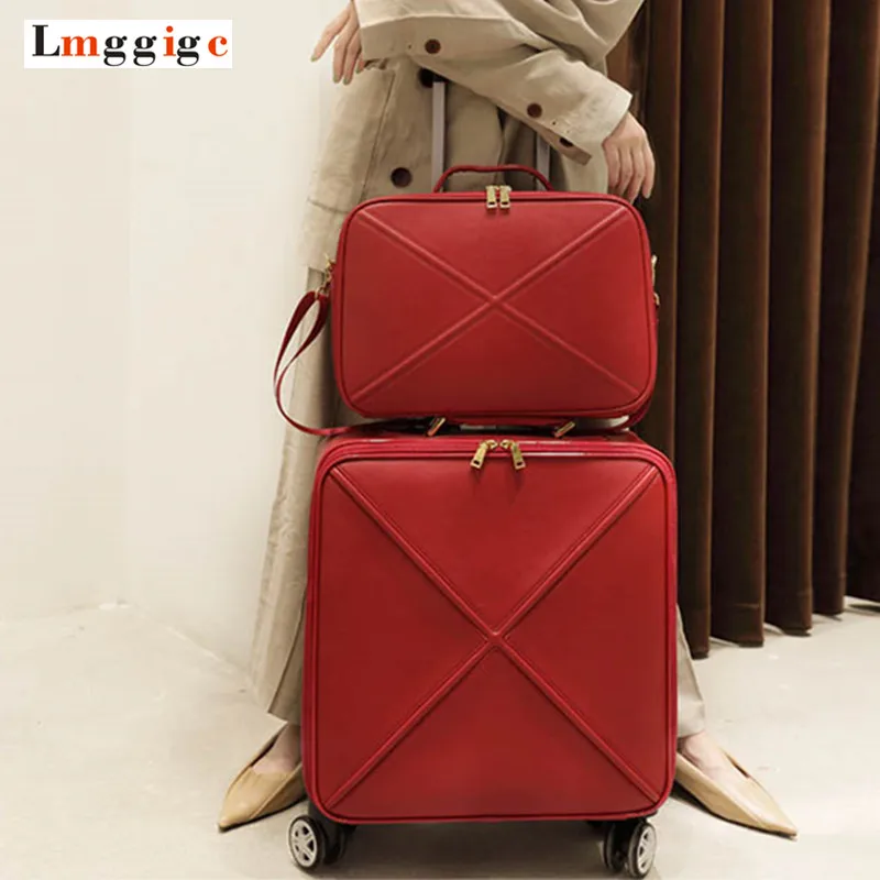 leather roller luggage