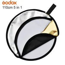 GODOX 4" 110 см фото мульти-диск 5 в 1 фото светильник складной отражатель для студийной вспышки