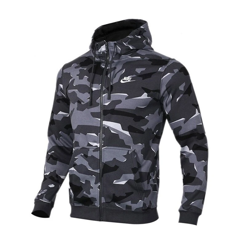 de 2019, sudadera de camuflaje con capucha NIKE AS M NSW CLUB, chaqueta para hombre, ropa deportiva con para running| - AliExpress