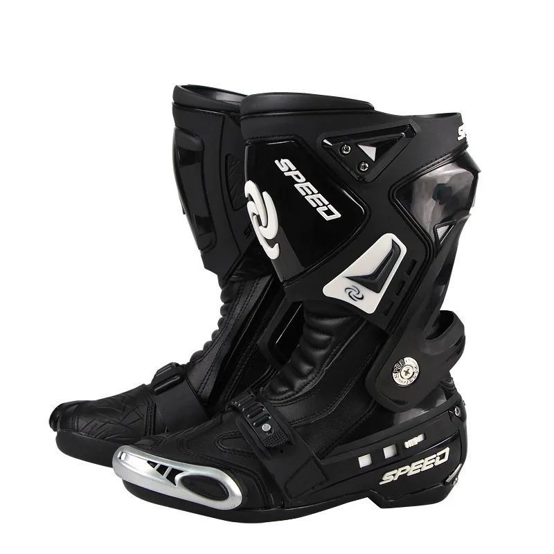 

Genuine PRO-BIKER boots Speed Motorcycle botas moto Racing Road Race boots Shoes Knight Microfiber Leather Motorcycle boot