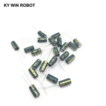 20 шт./лот 220 мкФ, алюминиевая крышка, 25В 220mf 105C 6X12 мм Алюминий электролитический конденсатор с алюминиевой крышкой, 25V220UF радиальные привести, 50 шт в наборе