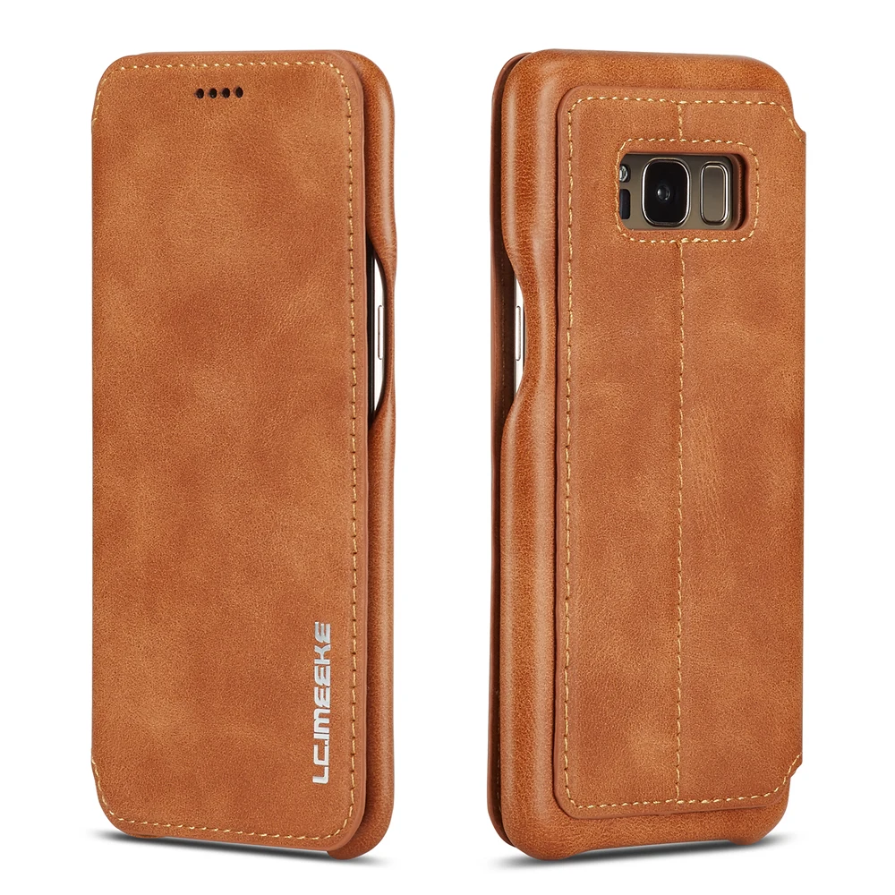 

Magnet Leather Flip Case For Samsung Galaxy S8 S8 Plus Card Slot Wallet case samsung s8 Case Luxury Hard PC Back Cover Coque